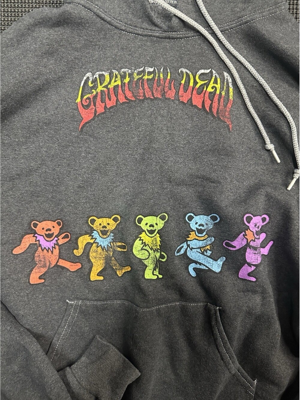 Grateful Dead Dancing Bears Hoodie Small Graphic Pullover Sweatshirt